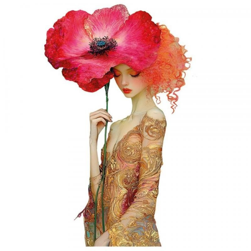 Transfer DTF Textil - Dama Dorada 2 - Artis Decor