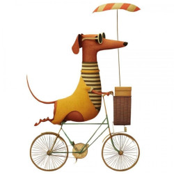 Transfer DTF Textil - Doggy Bike - Artis Decor
