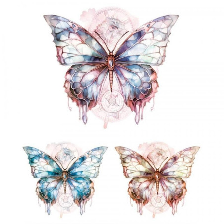 Transfer DTF Textil - Stained Glass Butterfly - Artis Decor