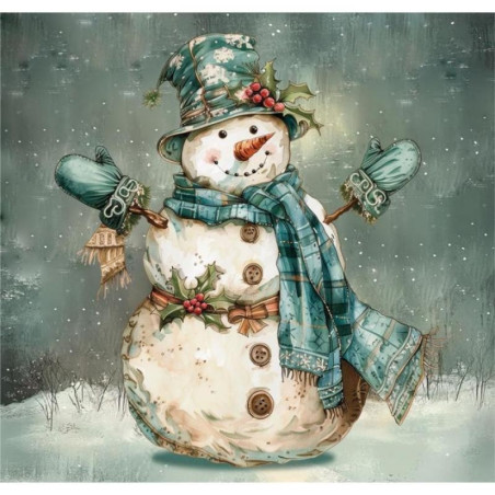 Transfer DTF Textil - 24 x 23 cm - Snowman - Artis Decor