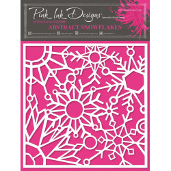 Stencil - Abstract Snowflakes - 17,8x17,8 cm - Pink Ink Designs