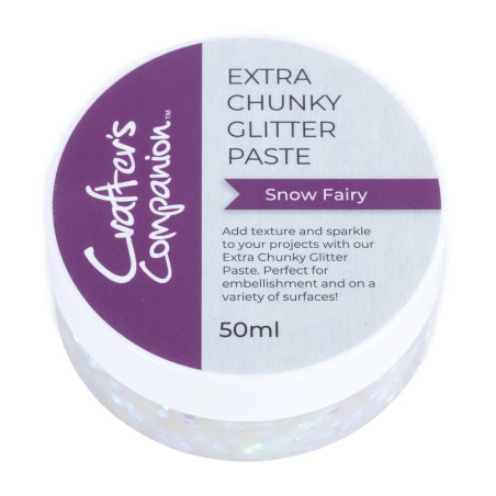 Pasta de Textura com Glitter - Extra Chunky Glitter Paste - Snow Fairy - Crafter's Companion
