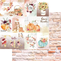 Bloco Papel Scrapbook - Autumn Wishes - Memory Place - 30x30cm