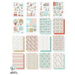 Bloco Papel Scrapbook - Essentials DIY Block - Santa Stop Here! - Creative Craftlab - A4