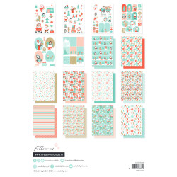 Bloco Papel Scrapbook - Essentials DIY Block - Santa Stop Here! - Creative Craftlab - A4