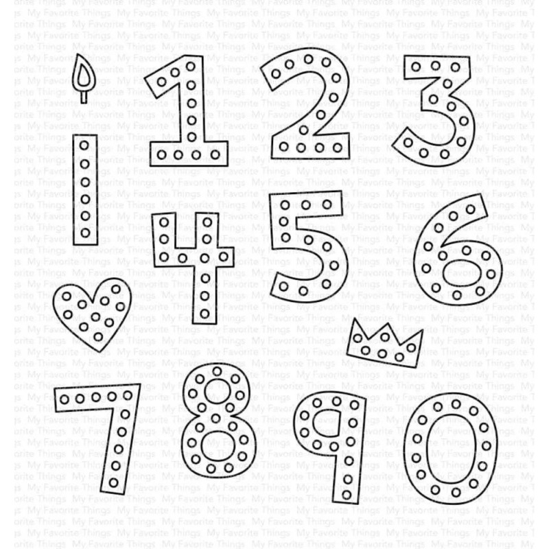 Carimbos Transparentes - Hip Hip Yay Numbers - My Favorite Things