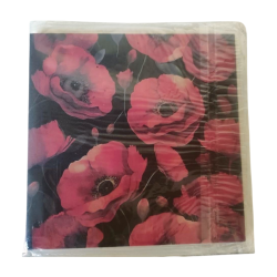 Conjunto Papel Scrapbook - Papoilas - 15x15cm