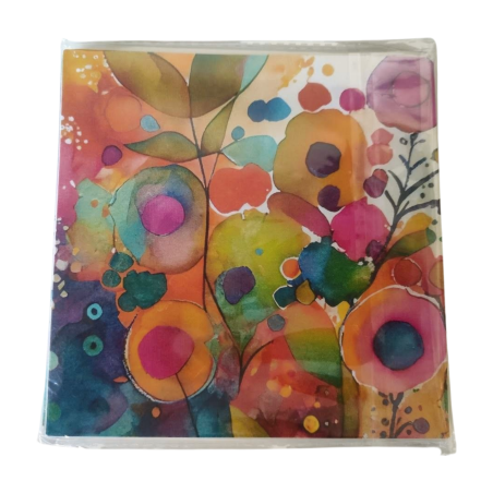 Conjunto Papel Scrapbook - Flores Aguarela - 15x15cm