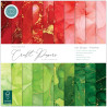 Bloco Papel Scrapbook - Ink Drops Festive - Craft Consortium - 30x30cm