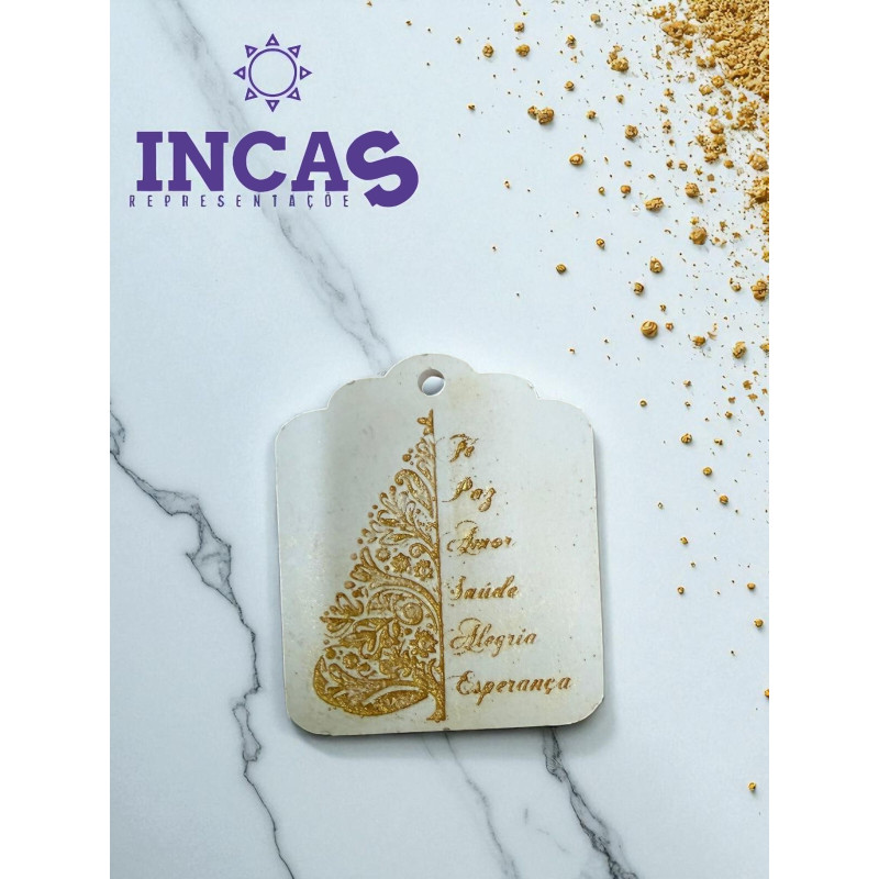 Molde Silicone - Placa Retangular Árvore e Sentimentos - Incas - ML063