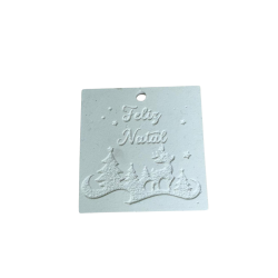 Molde Silicone - Placa Quadrada Boas Festas - Incas - ML071