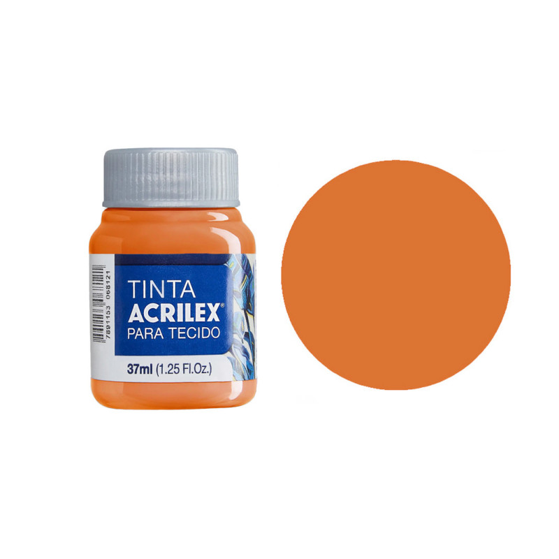Tinta para Tecido Fosca - Acrilex - 37 ml - Tijolo