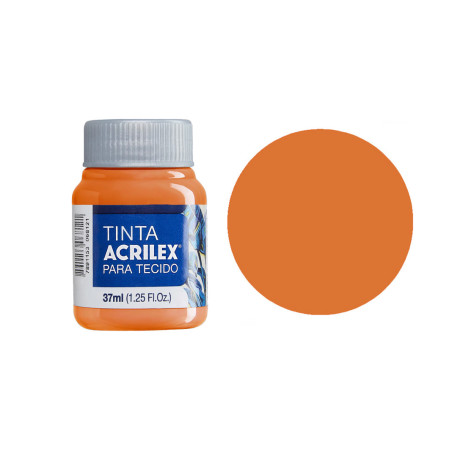 Tinta para Tecido Fosca - Acrilex - 37 ml - Tijolo