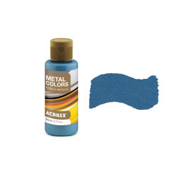 Tinta Acrílica Metalizada - Metal Colors - Acrilex - 60 ml - Azul Mar