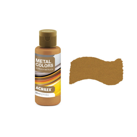 Tinta Acrílica Metalizada - Metal Colors - Acrilex - 60 ml - Dourado Solar