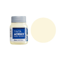 Tinta para Tecido Fosca - Acrilex - 37 ml - Marfim