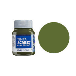 Tinta para Tecido Fosca - Acrilex - 37 ml - Verde Oliva