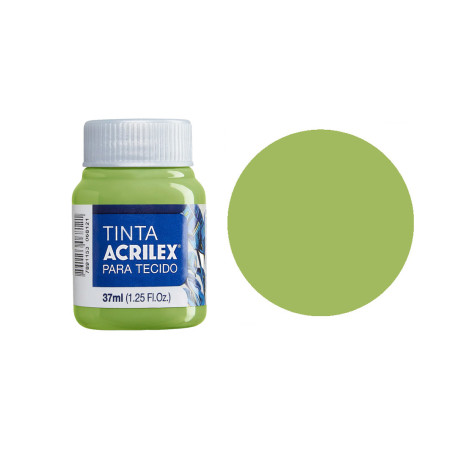Tinta para Tecido Fosca - Acrilex - 37 ml - Verde Pistache