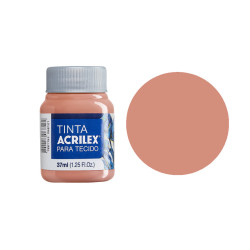 Tinta para Tecido Fosca - Acrilex - 37 ml - Castanho Claro