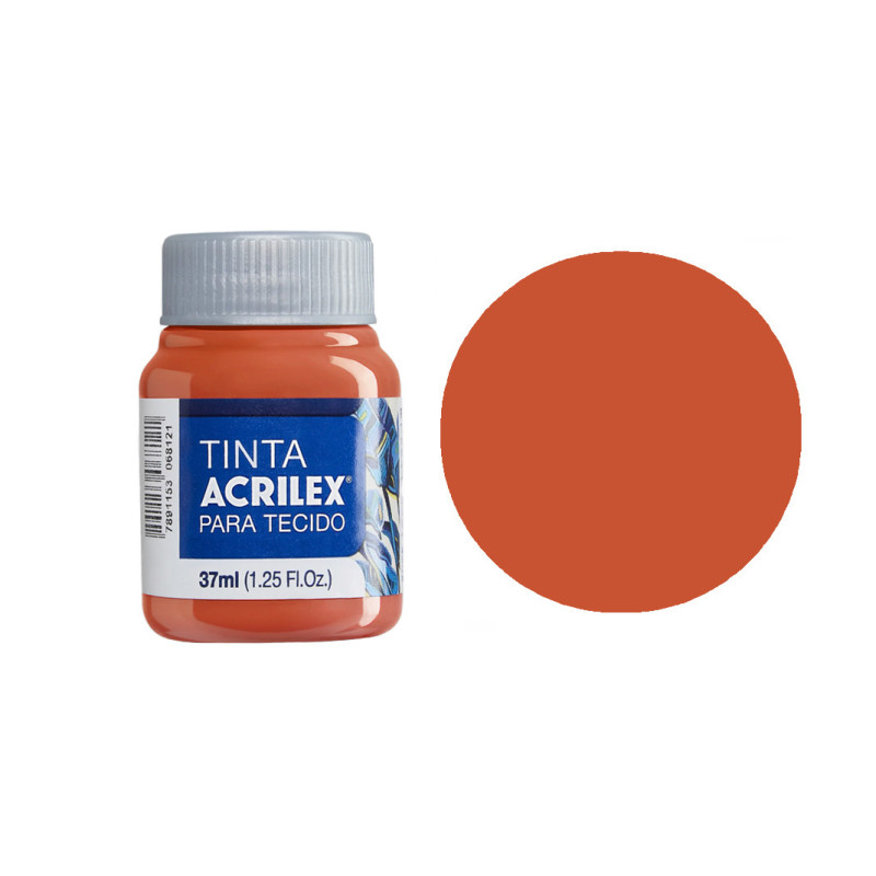 Tinta para Tecido Fosca - Acrilex - 37 ml - Telha