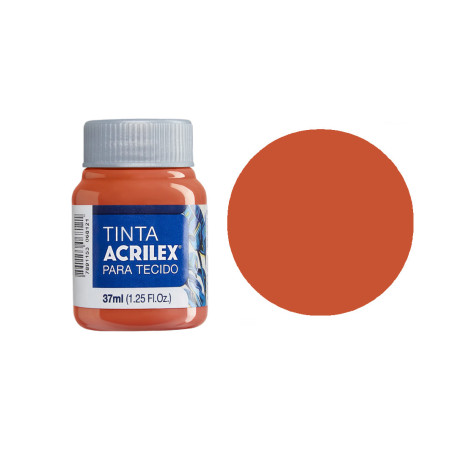 Tinta para Tecido Fosca - Acrilex - 37 ml - Telha