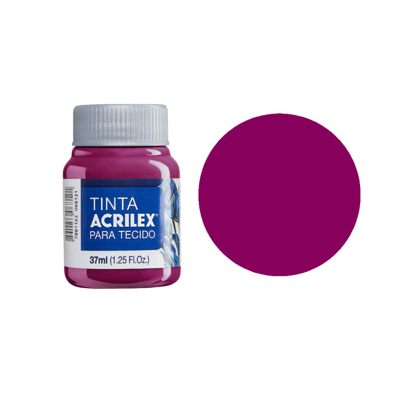Tinta para Tecido Fosca - Acrilex - 37 ml - Uva