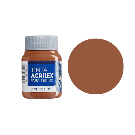 Tinta para Tecido Fosca - Acrilex - 37 ml - Chocolate