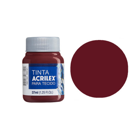 Tinta para Tecido Fosca - Acrilex - 37 ml - Vinho