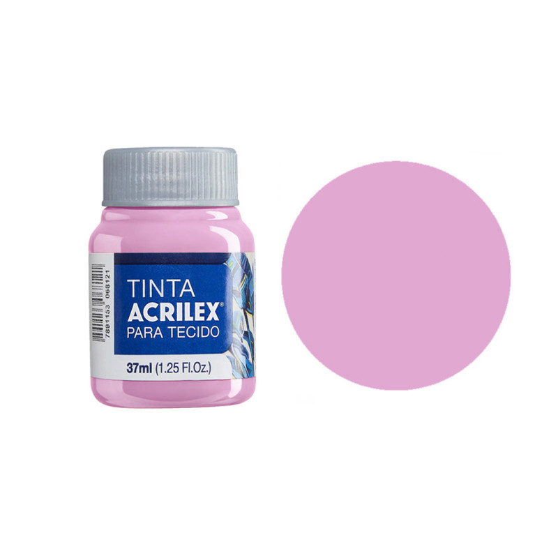 Tinta para Tecido Fosca - Acrilex - 37 ml - Rosa Ciclame
