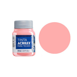 Tinta para Tecido Fosca - Acrilex - 37 ml - Rose