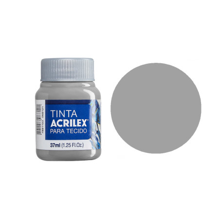 Tinta para Tecido Fosca - Acrilex - 37 ml - Cinza