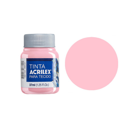 Tinta para Tecido Fosca - Acrilex - 37 ml - Rosa Bebé
