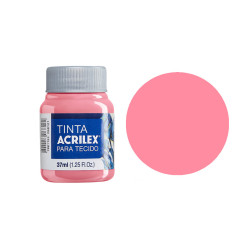 Tinta para Tecido Fosca - Acrilex - 37 ml - Rosa Chá