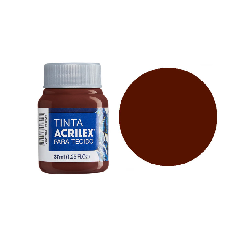Tinta para Tecido Fosca - Acrilex - 37 ml - Jacarandá