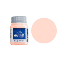 Tinta para Tecido Fosca - Acrilex - 37 ml - Salmão Bebé