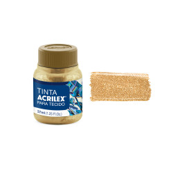 Tinta para Tecido Metálica - Acrilex - 37 ml - Ouro