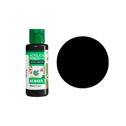 Tinta Acrílica Fosca Nature Colors - Acrilex - 60 ml - Preto