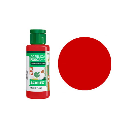 Tinta Acrílica Fosca Nature Colors - Acrilex - 60 ml - Vermelho