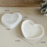 Molde Silicone - Bandeja Coração com Borda Bolinhas