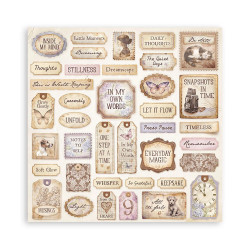 Bloco Papel Scrapbook - Quiet Days - Stamperia - 20x20cm