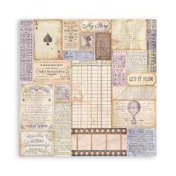 Bloco Papel Scrapbook - Quiet Days - Stamperia - 20x20cm