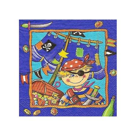 Guardanapo Pirata azul