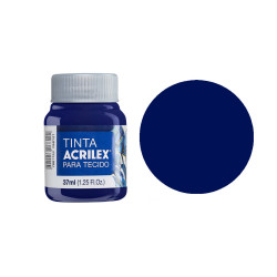 Tinta para Tecido Fosca - Acrilex - 37 ml - Azul Marinho