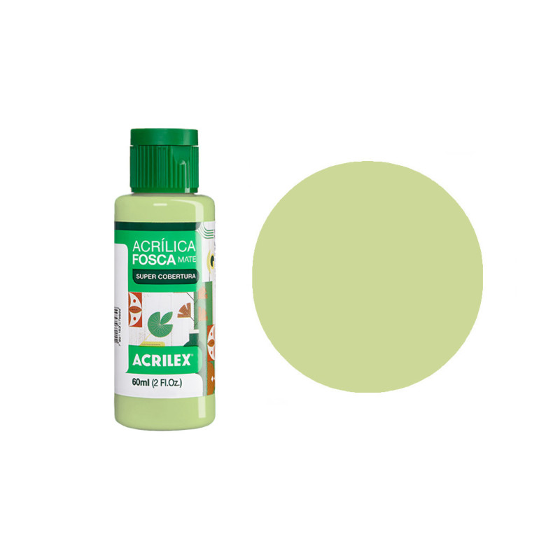 Tinta Acrílica Fosca Nature Colors - Acrilex - 60 ml - Verde Alecrim