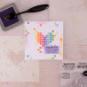 Stencil Mixed Media - Pixel Hearts - Nellie Snellen
