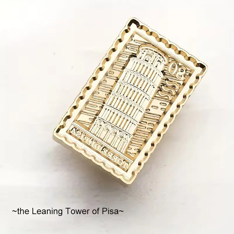 Sinete / Carimbo Lacre - Retangular - The Leaning Tower of Pisa