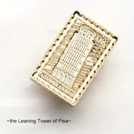 Sinete / Carimbo Lacre - Retangular - The Leaning Tower of Pisa