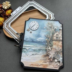 Cortantes - Mini Álbum Encadernação Argolas - Retangular com Bordas Rendadas 2