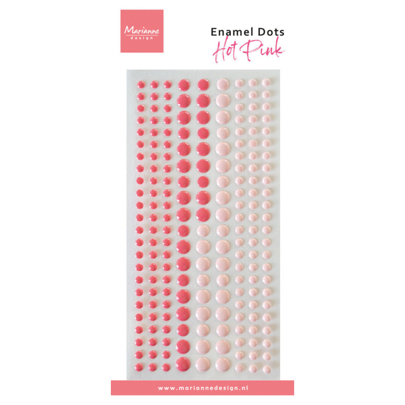 Enamel Dots Autocolantes - Duotone Hot Pink - Marianne Design