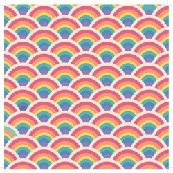 Bloco Papel Scrapbook - Retro Rainbow - Crafter's Companion - 30x30cm